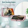 thumbnail image 4 of Fintie Folio Case for Fire HD 10 and 10 Plus Tablet (13th/11th Generation, 2023/2021 Release, Slim Fit Standing Cover with Auto Sleep / Wake, Rose Gold, 4 of 9