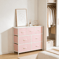 thumbnail image 5 of Aidoly 7-Drawer Wide Fabric Storage Dresser with Wooden Top - Space-Saving Bedroom & Closet Organizer, Pink, 5 of 8