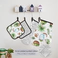 thumbnail image 5 of Coconut Pineapple Tree Leaf 5 Pcs Kitchen Set Heat Resistant Oven Mitts and Non-Slip Pot Holders with Adjustable Cooking Apron, 5 of 6