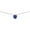 Blue Sapphire, variant on Peridot 6mm Round Bezel-Set Dainty Sterling Silver Choker Necklace