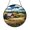 Acrylic 3.5 Inch, variant on Farm Scene Stained Glass Suncatcher with Red Barn and Tractor, Country Window Hanging Decor