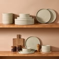 thumbnail image 2 of Famiware 12-Piece Reactive Glaze Stoneware Dinnerware Set, Service for 4, Honey, 2 of 5