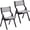 Black,Light Gray, variant on Dining Chairs Wood Folding Chairs, Foldable Chairs Wooden Indoor Stackable Dining Chairs for Kitchen & Dining Room Chair Woven Seat & Webbing Back, Dining Chair Set of 2,Wooden Dining Chairs