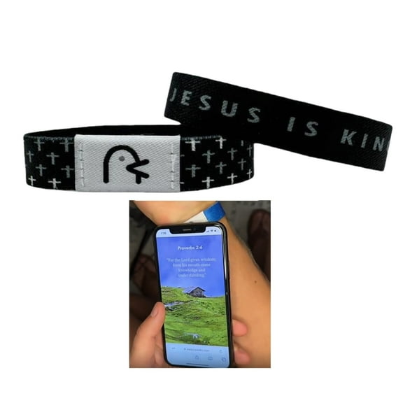 2pcs/sets nfc Bible Bracelet - Christian RFID Jewelry Gift with Daily Scripture Reminder & Inspirational Faith Design
