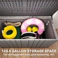 thumbnail image 4 of Outsunny 125.5 Gallon Deck Box, Outdoor Storage Box with Gas Struts, Grey, 4 of 10