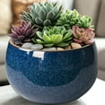 thumbnail image 3 of Better Homes & Gardens 12" Ceramic Planter-Teal, 3 of 8