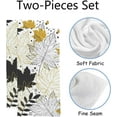 thumbnail image 2 of Soft Hand Fingertip Towels 2 Pcs Face Bath Towels Gold Autumn Leaves Absorbent Washcloths for Bathroom Hotel Kitchen 30x15in, 2 of 6