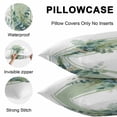 thumbnail image 5 of Sage Green Eucalyptus Leaves Lumbar Pillow Covers 20x12 Inch Set of 2, Farmhouse Stripe Botanical Waterproof Outdoor Pillow Covers, Decorative Cushion Pillowcases for Couch, Sofa, Bed, Garden, Patio, 5 of 9