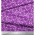 thumbnail image 3 of Soimoi Purple Cotton Duck Fabric Leaves Leaves Print Fabric by Yard 42 Inch Wide, 3 of 3