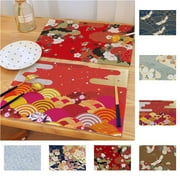 Aofa Table Placemats, Non-Slip Stain Noise Heat Resistant Place Mat, Wave Pattern Placemats Washable Insulation PVC Vinyl Mat, Skin,Ink Printing, Chinese style