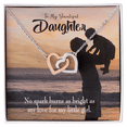 thumbnail image 1 of To My Daughter Dad's Bright Love Inseparable Necklace, 1 of 7