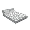 thumbnail image 2 of Ambesonne Retro Fitted Sheet & Pillow Sham Set, Grey White Balls Rounds, Full, Grey White, 2 of 2