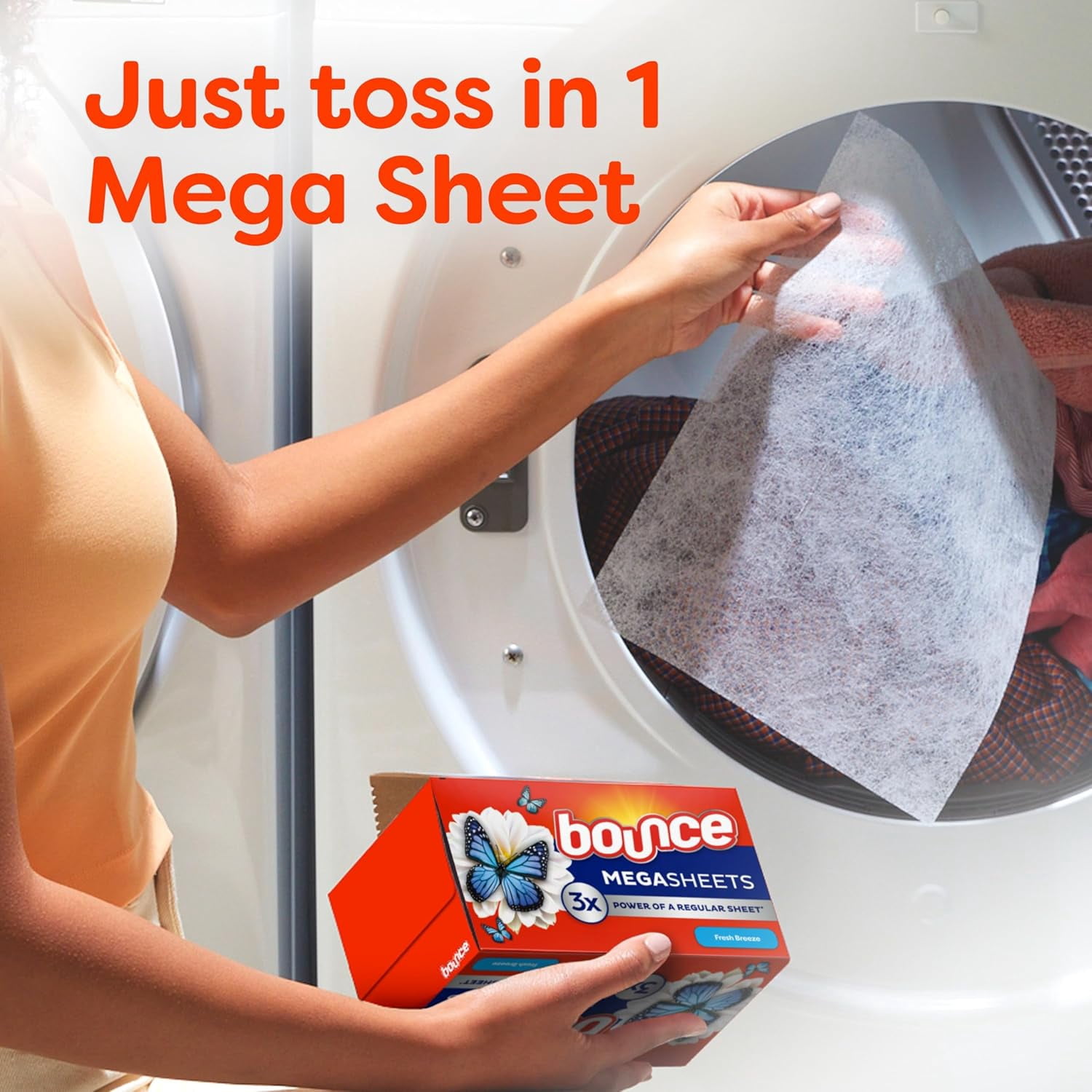 Bounce Fresh Breeze Megasheets Dryer Sheets 40 count - 6 PACK (240 Sheets Total)