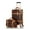 Brown, variant on Minimalist 2 Piece Vintage Luggage Sets Travel Carry On Suitcase for Women with Spinner Wheels, Pearl White