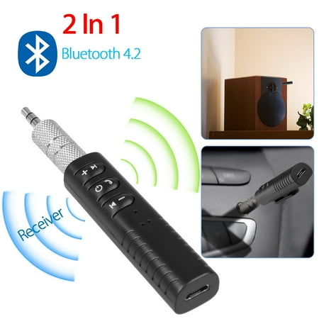 Bluetooth 4.2 Mini AUX 3.5mm Wireless Music Receiver Streaming Audio Adapter (Best Bluetooth Streaming Adapter)