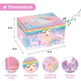 thumbnail image 3 of Caja de Joyas Jewelry Keeper Algodón de Azúcar Unicornio para Niñas, 3 of 7
