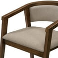 thumbnail image 4 of Christopher Knight Home 7-Piece Rustic Dining Set, 59" Table with Upholstered Armchairs, Walnut+Khaki, 4 of 15