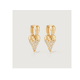 thumbnail image 2 of Pendiente Xtellar dorado Aretes Dorados Corazón Largo Con Zirconia, 2 of 4