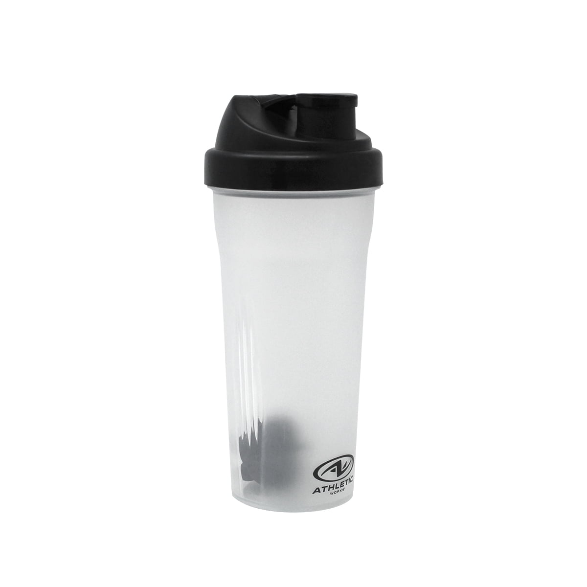Athletic Works Frost/Black Protein Drink Shaker Bottle W/Mixing Ball, 24 Fluid Ounces