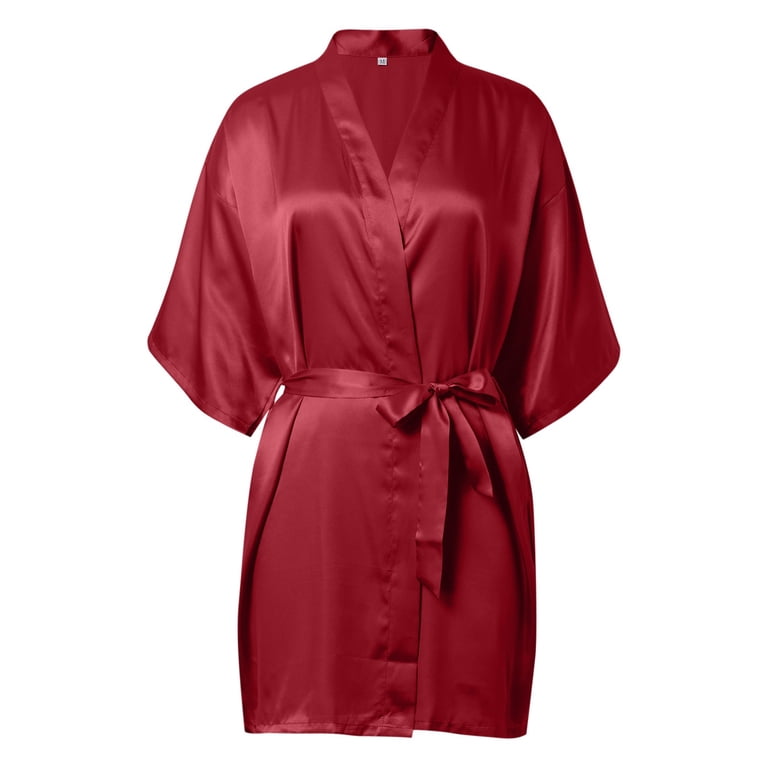 fitted lace wedding dress Vintage 50s Mens Dressing Gown Crimson Red Satin by Mister Ease