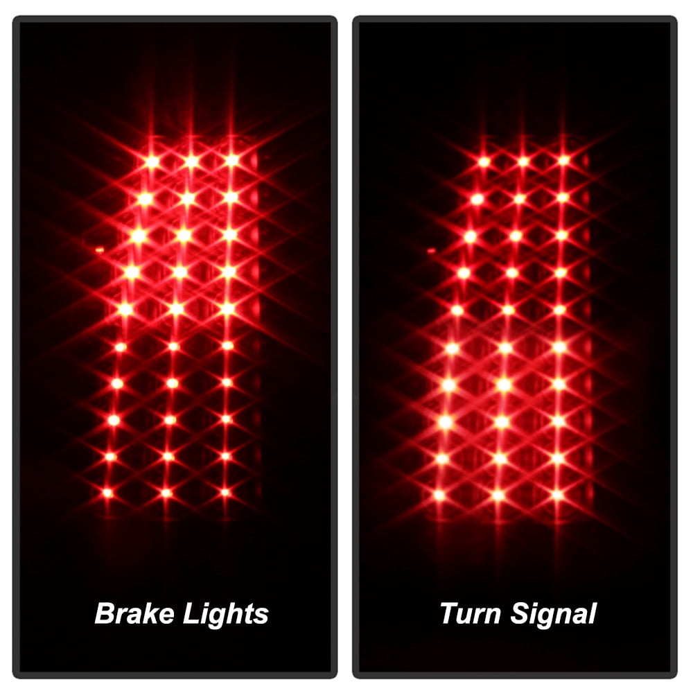AKKON - For 99-02 Chevy Silverado 09-03 GMC Sierra Pickup Truck Black G2 LED Tail Lights Brake Lamps Replacement
