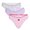 Rosy Petal Emb, Sweet Violet Pointelle, Platinum Silver Heather, variant on No Boundaries Cotton and Pointelle Thong Panties, 3-Pack, Women's XS-XXXL