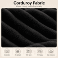 thumbnail image 4 of 105" Lofka Modular Couch Sectional Corduroy Cloud Sofa Deep Seat L-Shaped Boneless Sectional Couch Black No Assembly, 4 of 8
