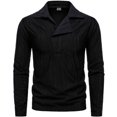 thumbnail image 1 of Blusa y camisa de manga larga con cuello vuelto para hombre, informal, con estampado, de poliéster, 1 of 9