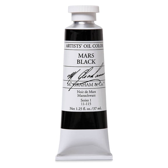 M. Graham Artists' Oil Color - Mars Black, 37 ml tube