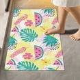 thumbnail image 2 of SKYSONIC Toilet Bathroom Rugs Sets 2 Piece, Summer Palm Leaves Tropical Flowers Soft Absorbent Fluffy Toilet Mat Set Non-Slip Rubber Backing Bath Mats for Bathroom,16"x24"+20"x24", 2 of 7