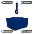 thumbnail image 4 of Covers & All Patio Square Table and Chair set cover with Umbrella Hole - Heavyduty 18 Oz. Waterproof Outdoor furniture cover with Air pockets & Drawstring (45"W X 45"D X 30"H, Blue), 4 of 8