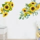 thumbnail image 2 of Wosthever Flores de de pared, cartel de paredes extraíbles simples brillantes, adornos de girasoles elegantes, decoración de PVC, economía Decoración del hogar, 2 of 6