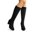 thumbnail image 6 of DREAM PAIRS Women Suede/Pu Classic Chunky Heel Platform Knee High and Up Boots MIDLE, 6 of 7