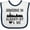 White and Navy, variant on Inktastic Albany New York Skyline Someone Loves Me Boys or Girls Baby Bib