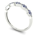 thumbnail image 2 of 0.1 ct Brilliant Round Cut Simulated Tanzanite 18K White Gold Stackable Band SZ 8.25, 2 of 6