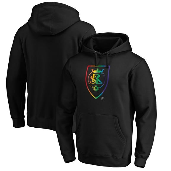 Men's Black Real Salt Lake Team Pride Logo Pullover Hoodie