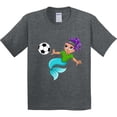 thumbnail image 3 of Inktastic Soccer Playing Mermaid Youth T-Shirt, 3 of 5