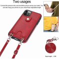 thumbnail image 5 of Phone Case for iPhone 14 Pro Max with Card Holder for Women Men,iPhone 14 Pro Max Crossbody Cases with Strap Lanyard for Girl,PU Leather Anti-Lost Strap Case for iPhone 14 Pro Max 6.7",Red, 5 of 13