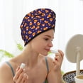thumbnail image 3 of Yiaed Candy Corn (2) Print Hair Cap with Button,Coral Fleece Hair Towel Wrap for Women Wet Hair,Quick Dry Turban for Wet Hair Long Thick Hair, 3 of 5