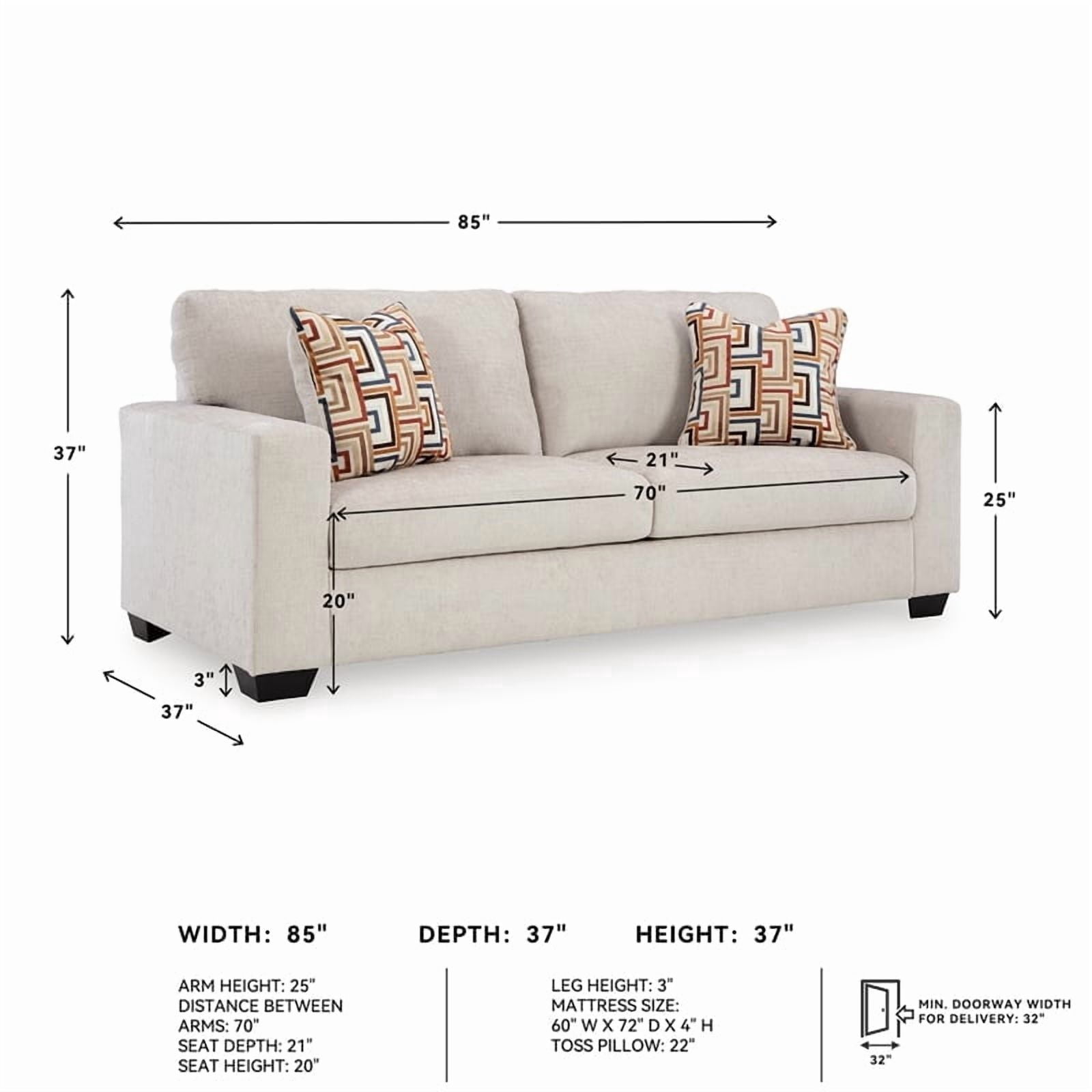 Signature Design by Ashley Furniture Aviemore Stone Queen Sofa Sleeper
