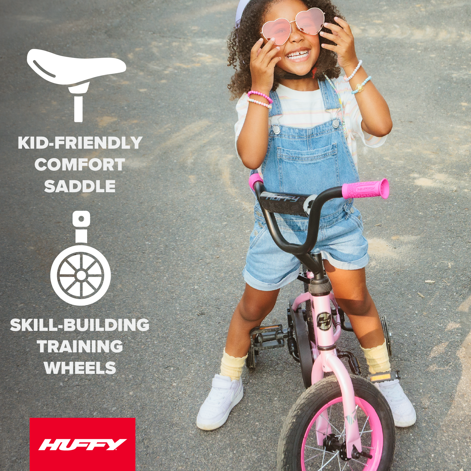 Huffy Sea Star 12 Inch Girls' Kids Bike, Bubblegum Pink photo 3