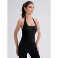 thumbnail image 5 of Women'S Halter Crop Top V Neck Workout Going Out Tank Top Sleeveless Backless Trendy Summer Camisole Black L, 5 of 8