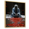 thumbnail image 2 of Designart "Sing Rituals Folk Religion wall art" Portrait Floater Framed Canvas Print, 2 of 7