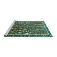 thumbnail image 2 of Ahgly Company Machine Washable Indoor Square Animal Turquoise Blue Traditional Area Rugs, 6' Square, 2 of 4