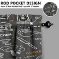 thumbnail image 5 of Kitchen Food Cooking Chef 3-Piece Kitchen Curtains Set Kitchen Curtains Sets with Valance for Windows Rod Pocket Machine Washable Kitchen Decor Decorations (54"x18"+2x27.5"x24"), 5 of 6