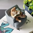 thumbnail image 5 of Figura de resina CHEPIHG Gato leyendo con rata Decoración de escritorio 6,5 x 6,5 x 8 cm, 5 of 5