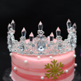 thumbnail image 5 of Corona de pastel de cumpleaños de boda de reina, flores de carámbano de cristal grande, diadema hecha a mano, joyería para la cabeza MFZFUKR CPB-DE-LYY1063-1, 5 of 5