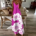 thumbnail image 2 of Vestido de Verano Casual de las Mujeres, Impresión Plegada Casual de Verano, Vestido de Cuello en V sin Mangas de Camis, 2 of 7