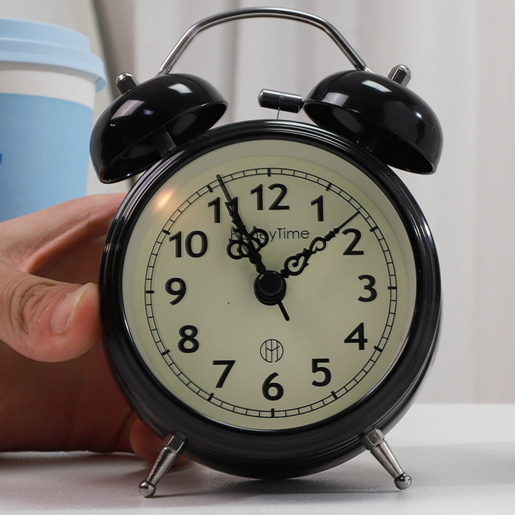 Yammee Retro Loud Alarm Clock Double Bell Battery Powred Bedside Desk Ornament