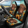 thumbnail image 2 of Jeiento Cattle Car Seat Covers Front Seats,Sunflower Automotive Bucket Seat Cover Comfort Seat Protector Cushion Pad Universal Fit for Most Cars,SUV,Sedan,Truck,or Van,2 Pcs, 2 of 7